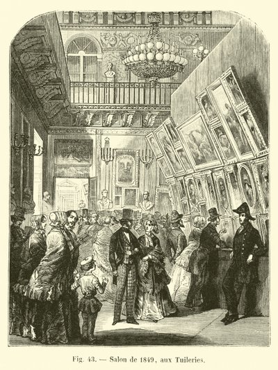Salon z roku 1849 v Tuileries od French School