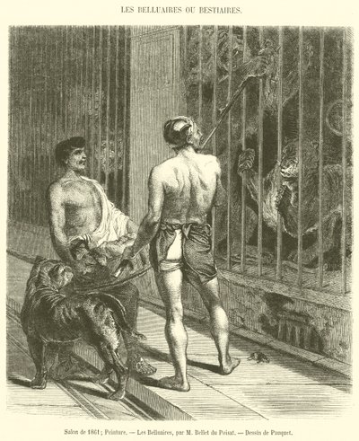 Salon z roku 1861, Malba, Les Belluaires (rytina) od French School