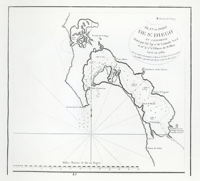 San Diego Bay, Kalifornie, z itineráře La Perouse od French School
