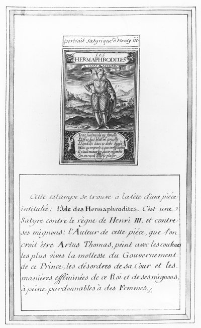 Satirický portrét Jindřicha III., z „L