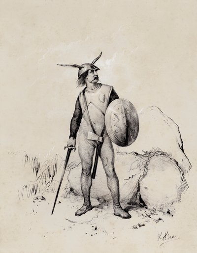 saský voják, 445 (litho) od French School