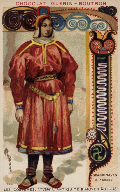 Skandinávský kostým, 12. století od French School