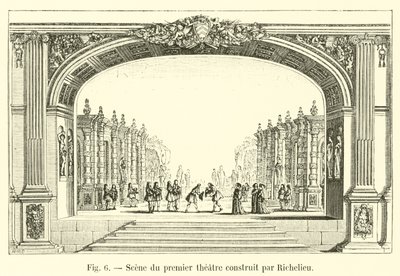 Jeviště prvního divadla postaveného Richelieuem od French School