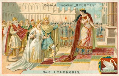 Scéna z opery Richarda Wagnera Lohengrin (chromolitho) od French School