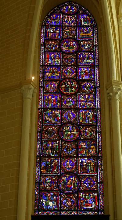 Scéna ze života svatého Martina, katedrála v Chartres od French School