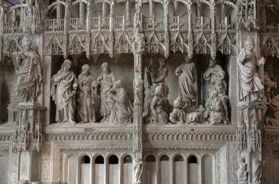 Scéna chóru katedrály Chartres: Proměna, Ježíš a Kananejci od French School