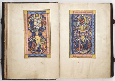 Scény ze života Kristova, ilustrace z Lewisova žaltáře, c.1225-50 od French School
