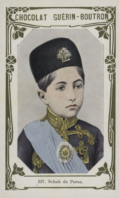 Schah de Perse (barevná fotografie) od French School