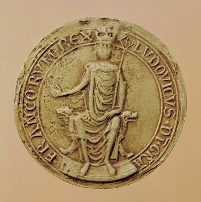 Pečeť Ludvíka VIII. (1187-1226) (vosk) od French School