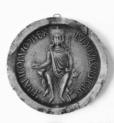 Pečeť Ludvíka VII. (1120-80) 1175 od French School