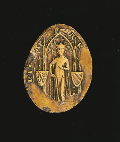 Pečeť Marguerite de Bourgogne (1290-1315) 1311 (vosk) od French School