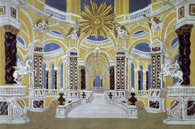 Scénografie ke hře Kouzelná flétna Wolfganga Amadea Mozarta (1756-91) od French School