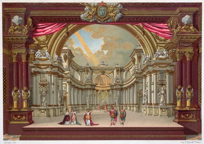 Scénografie pro divadlo ve Versailles od French School