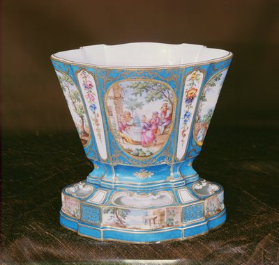 Sevres Eventail blue-celeste květináč (porcelán) od French School