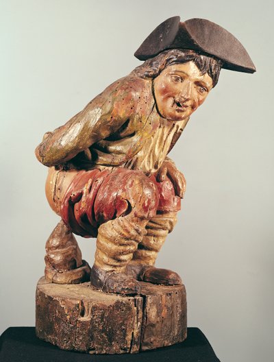 Značka pro obchod s kořením (polychromované dřevo) od French School