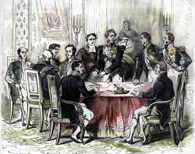 Podpis Ordinance of Saint Cloud (barevná rytina) od French School