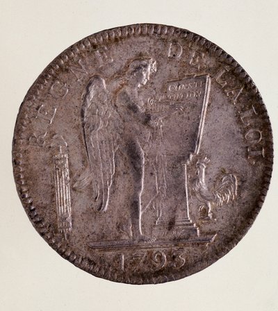 Stříbrné francouzské ECU (scude), francouzská republika (1793-1804) od French School