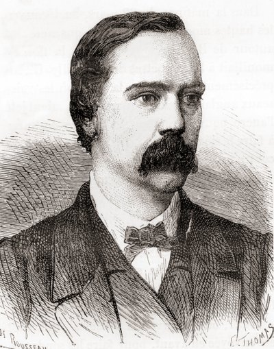 Sir Charles Tilston Bright, z knihy Les Merveilles de la Science, vydané kolem roku 1870 (rytina) od French School