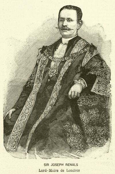 Sir Joseph Renals, primátor Londýna (rytina) od French School