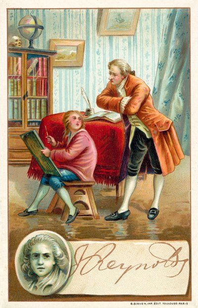 Sir Joshua Reynolds , anglický malíř (chromolitho) od French School