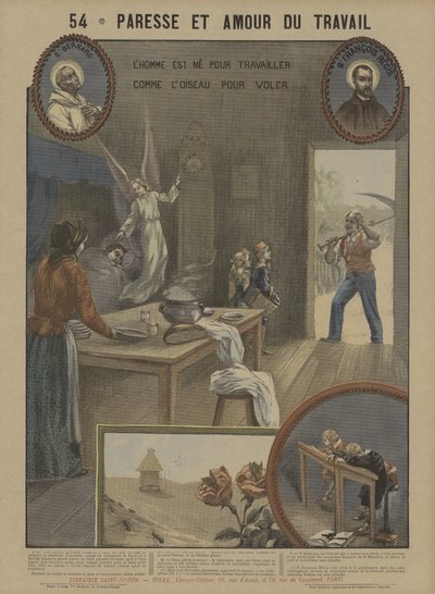 Lenost a pracovitost (barva lito) od French School
