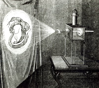 Sluneční mikroskop, z Les Grandes Inventions Anciennes et Modernes od Louise Figuiera (1819-94), Paříž, 1861 od French School