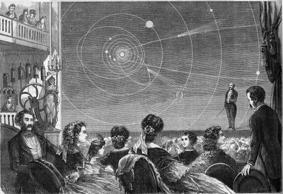 Astronomická show v divadle Robin v Paříži od Henri Robina (cca 1803-1874) od French School