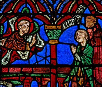 Okno St Cheron: objeví se u jeho hrobu (w15) od French School