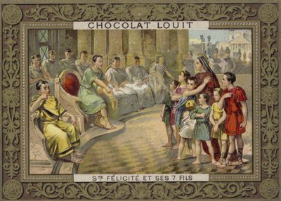 Svatá Felicitas Římská a jejích sedm synů od French School