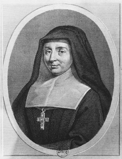 St Jane Frances de Chantal (rytina) od French School