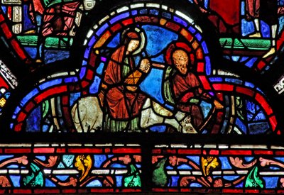 St John window: The Flight into Egypt (w48) od French School