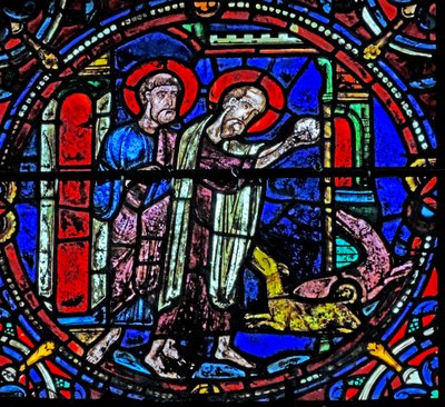 Svatý Petr a Pavel krmení psů (w4) od French School