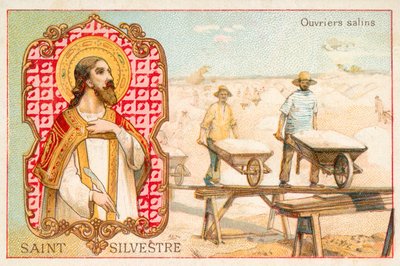 St Sylvester (chromolitho) od French School