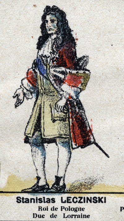 Stanislas I. Leszczynski (1677-1766), vévoda z Lotrinska a Bar, král Polonů. V „Galeriede Králové a královny Francie a slavné postavy z let 1643 až 1895““ Epinal. od French School