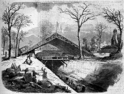 Stav prací na ledovci Bois de Boulogne, Paříž od French School