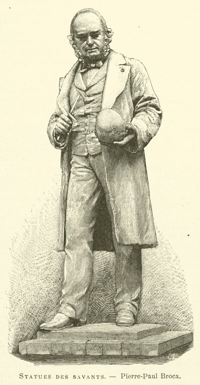Sochy učenců, Pierre-Paul Broca (rytina) od French School