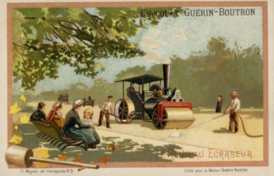 Parní válec (chromolitho) od French School