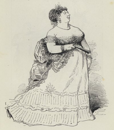 Stout Lady (rytina) od French School