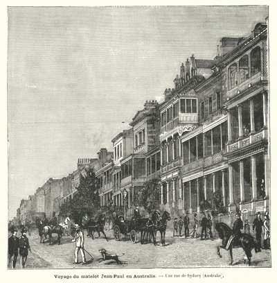 Street v Sydney, New South Wales, Austrálie (rytina) od French School