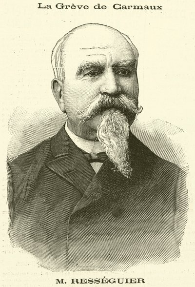 Stávka sklářů v Carmaux, Francie (rytina) od French School
