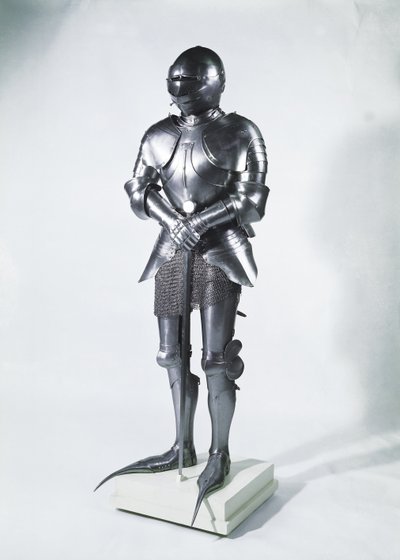 Oblek brnění s poulainy, cca 1480 (kov) od French School