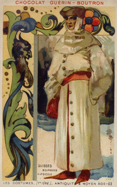 Švýcarský buržoazní kroj, 14. století od French School