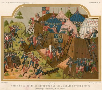 Dobytí hradu bráněného Angličany před Dieppe od French School