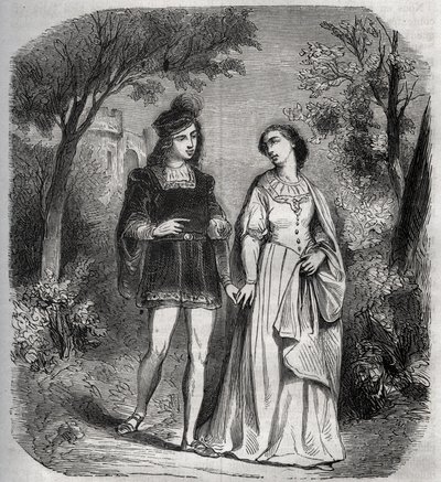 Tantot, procházeli se spolu v parku: Francesca de Rimini (Francoise de Rimini od French School