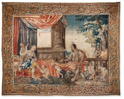 Tapiserie ze série „Women of Antiquity Illustrated“, kolem roku 1645 (vlna a hedvábí) od French School