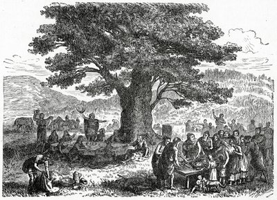 Germáni si užívají prázdniny, kolem roku 1882 (dřevoryt) od French School