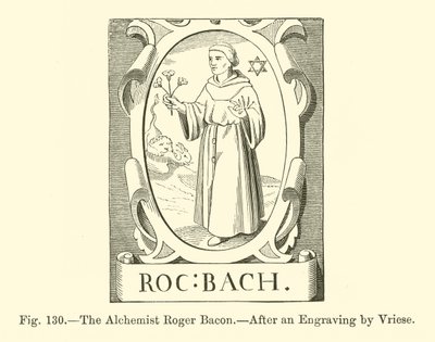 Alchymista Roger Bacon (rytina) od French School