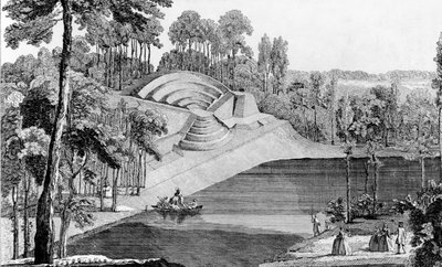 The Amphitheater of Claremont, 6 Leagues from London, from Details des Nouveaux Jardins a la Mode, George Louis le Rouge, publikované kolem roku 1770-87 od French School