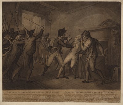 Zatčení Robespierra dne 27. července 1794 od French School