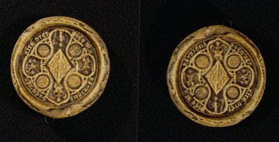 Zbrojní pečeť Jeanne de Penthievre (1319-84) vévodkyně z Bretaně a hraběnka z Goello, 1369 od French School